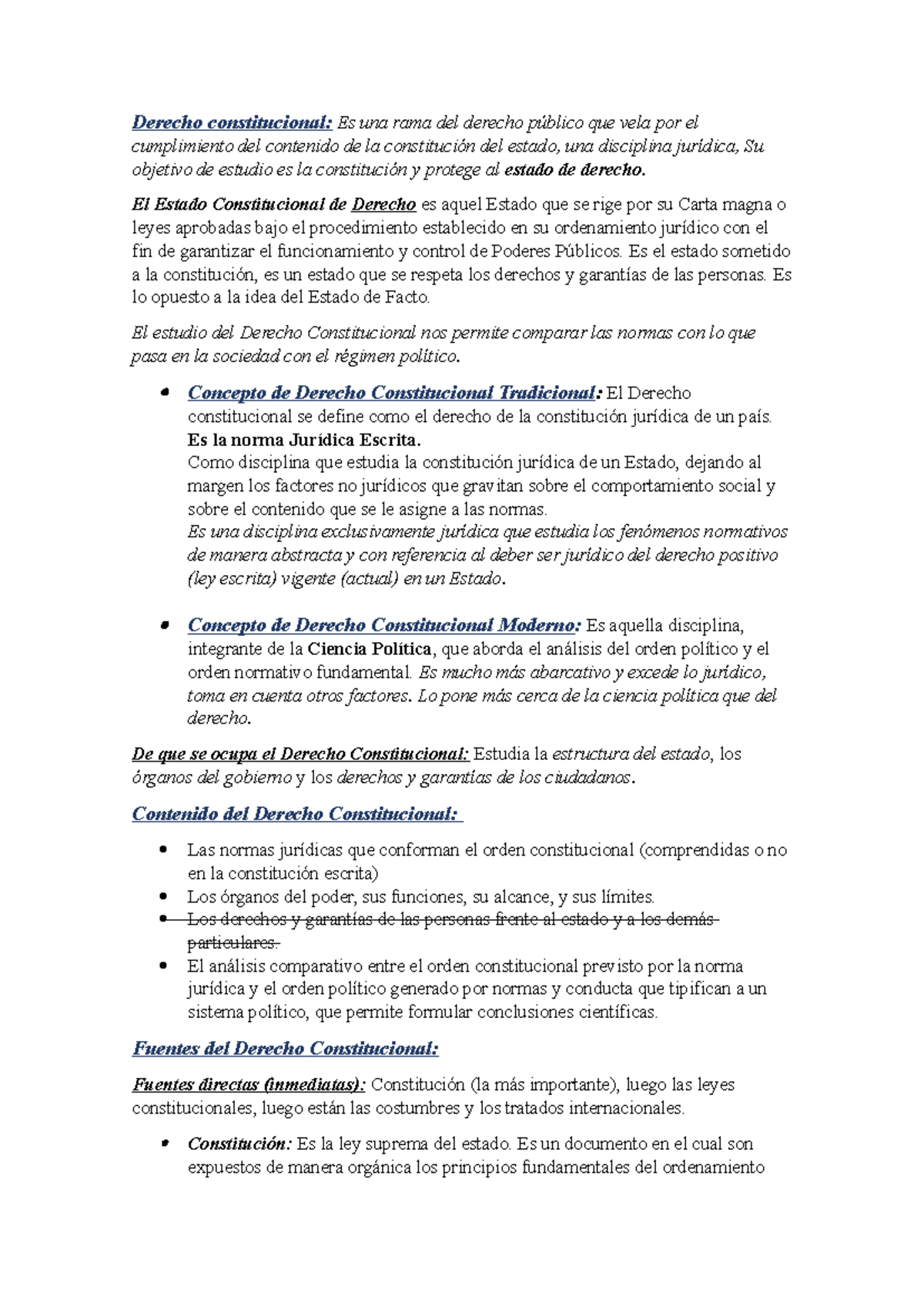 Derecho constitucional - El Estado Constitucional de Derecho es aquel ...
