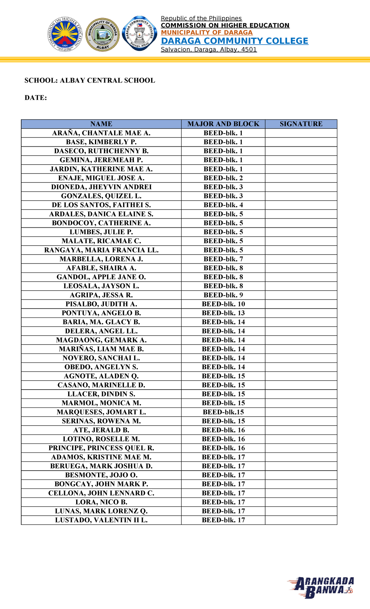 Field- Study- Attendance - Republic of the Philippines COMMISSION ON ...