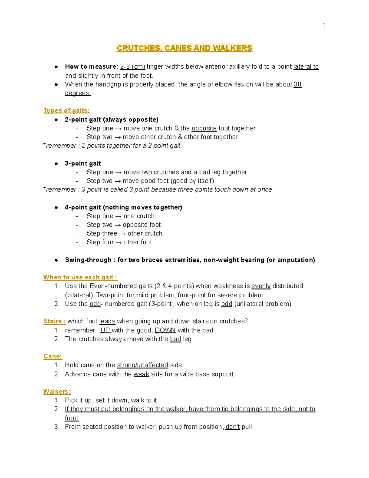 MK Review 04 CRUTCHES, CANES AND WALKERS How to measure 23 (cm
