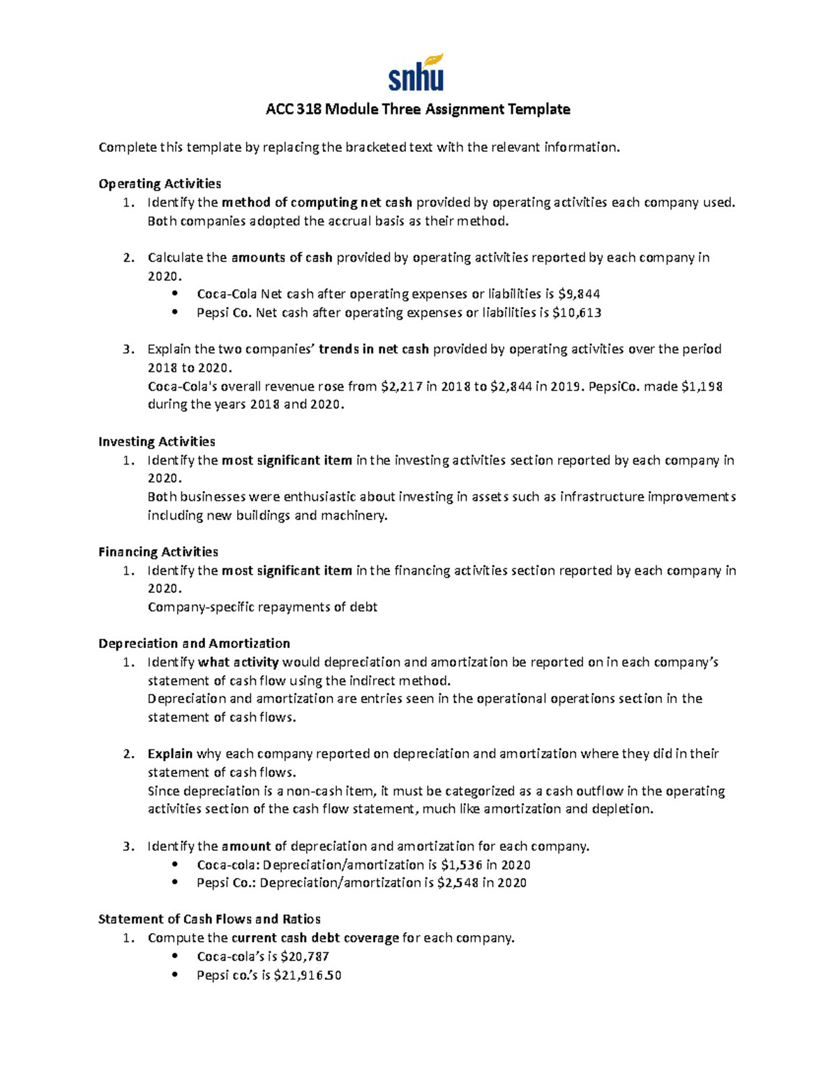 ACC 318 Module Three Assignment Template - ACC 318 Module Three ...