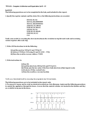 Lab a 05 term2210 - computer science - TSN1101 Computer Architecture ...
