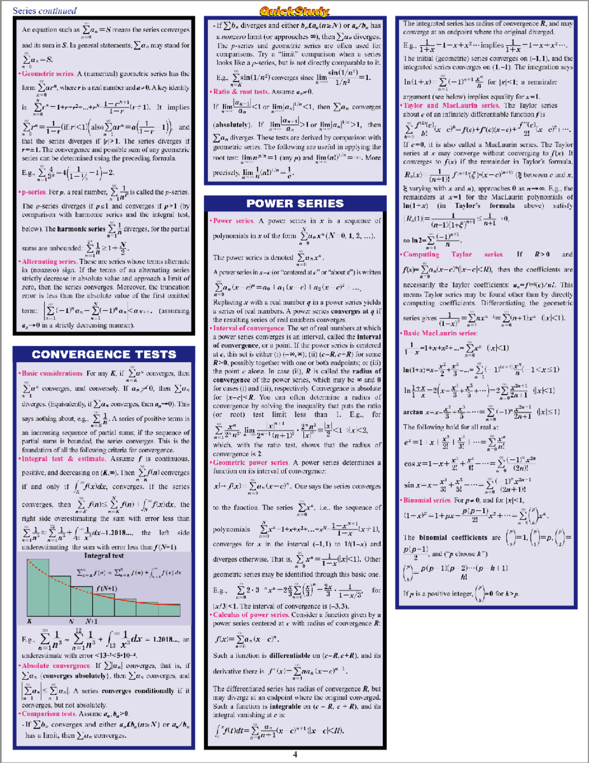 Calculus 2 Reference 4 - MT105b - Studocu