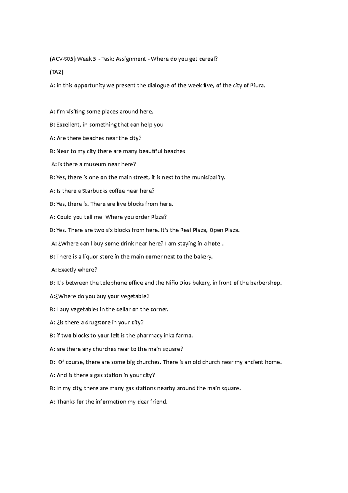 S05 - Semana 05 - (ACV-S05) Week 5 - Task: Assignment - Where do you ...