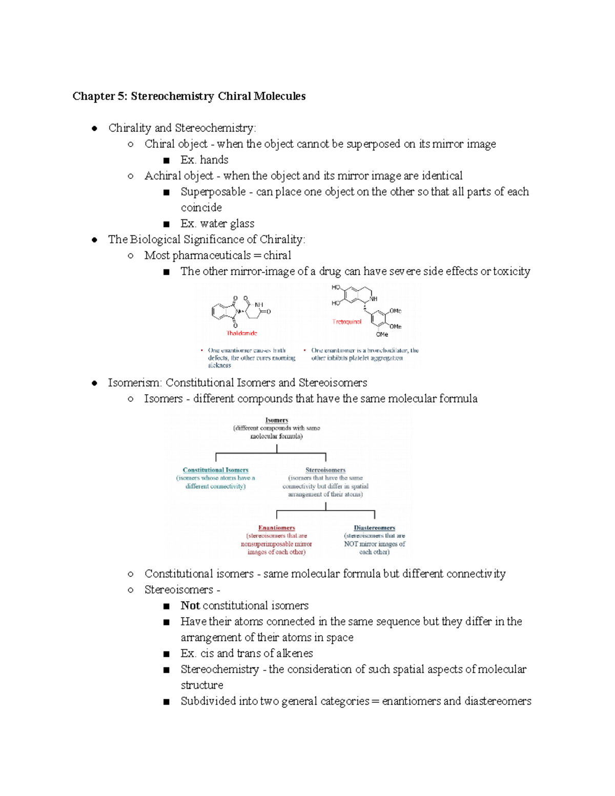 Orgo Chem 1: Chapter 5 - Stereochemistry Chiral Molecules - Chapter 5 ...