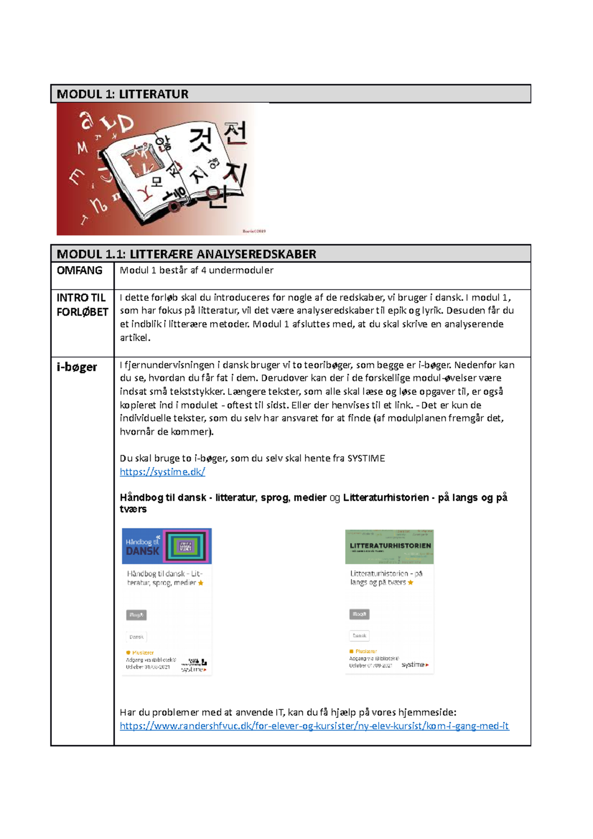 Modul 1 - Dansk Opgave - MODUL 1: LITTERATUR MODUL 1: LITTERÆRE ...