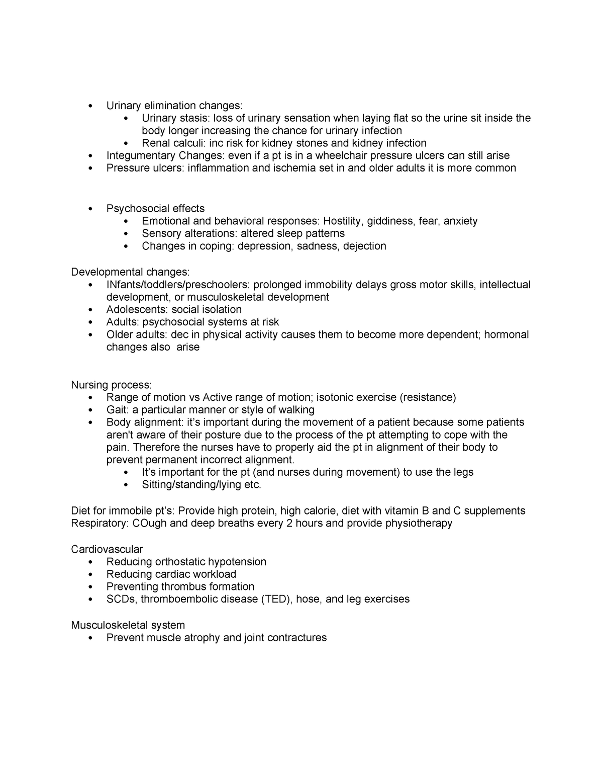 Clinical Judgment IV - Urinary elimination changes: Urinary stasis ...