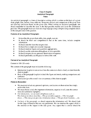 analytical paragraph format