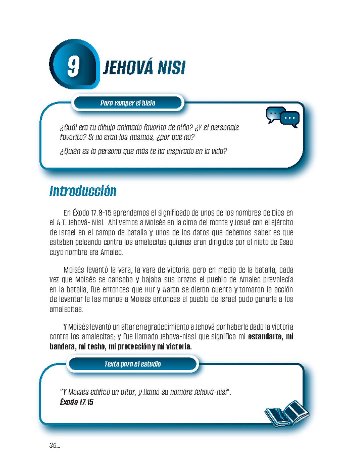 9 Jehová NISI - Palabra de Dios - Para romper el hielo 36... Texto para ...