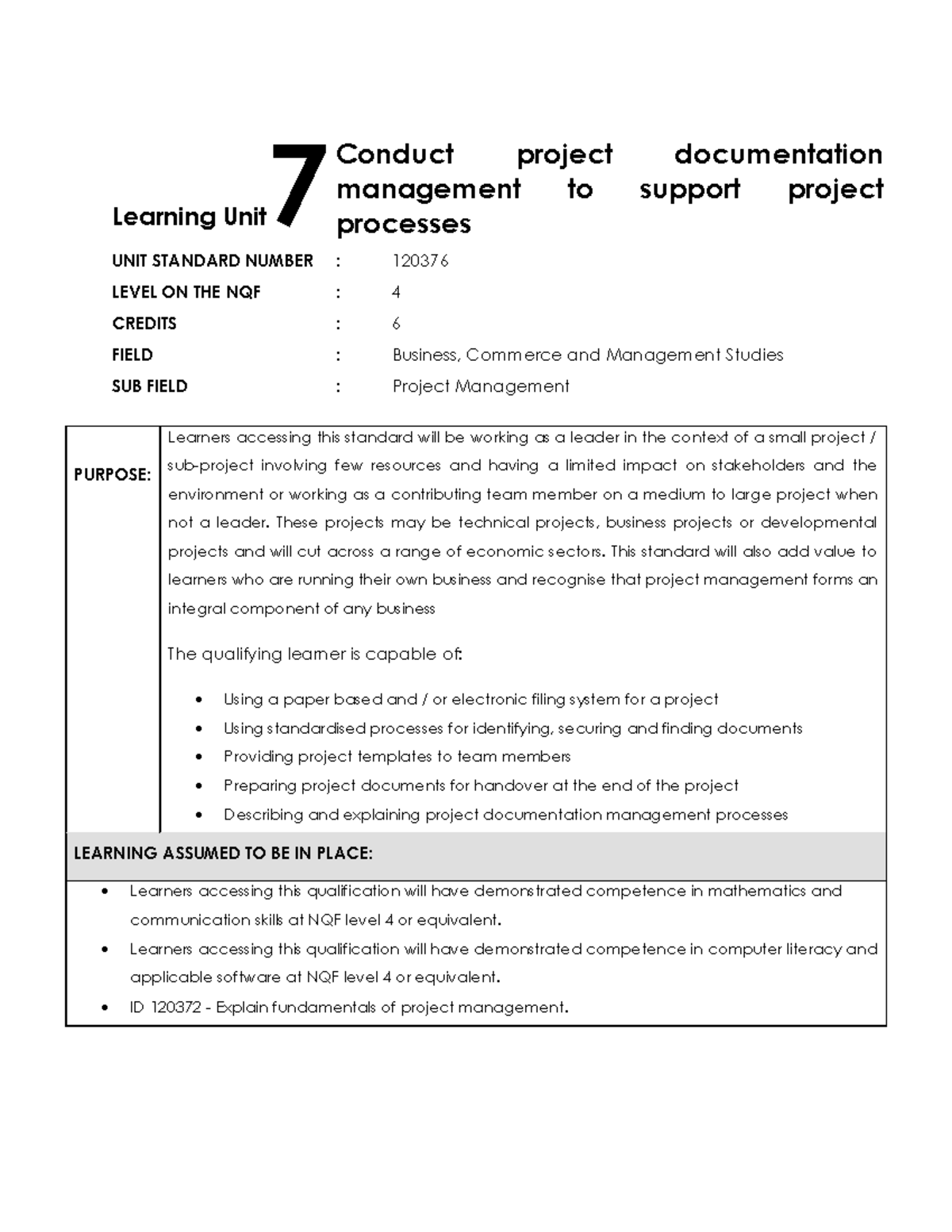 Conduct project documentation management to support project processes ...