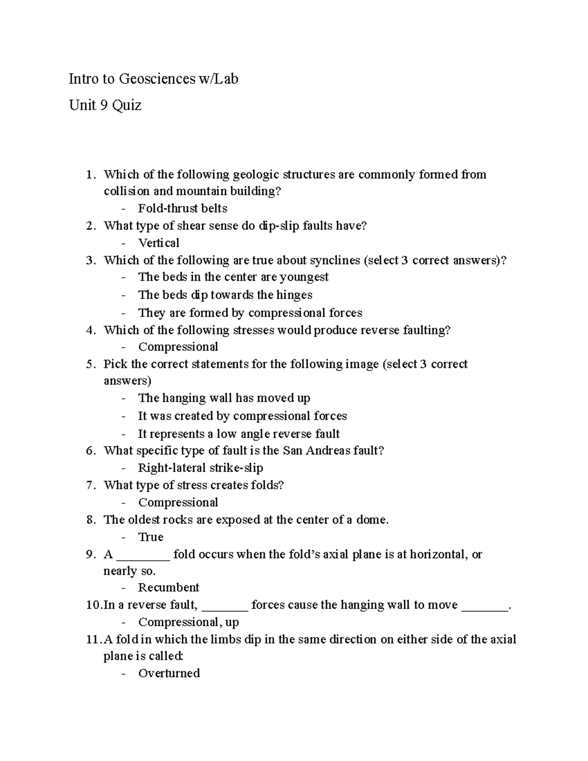 unit-9-quiz-faults-folds-stress-intro-to-geosciences-w-lab-unit-9-quiz-which-of-the