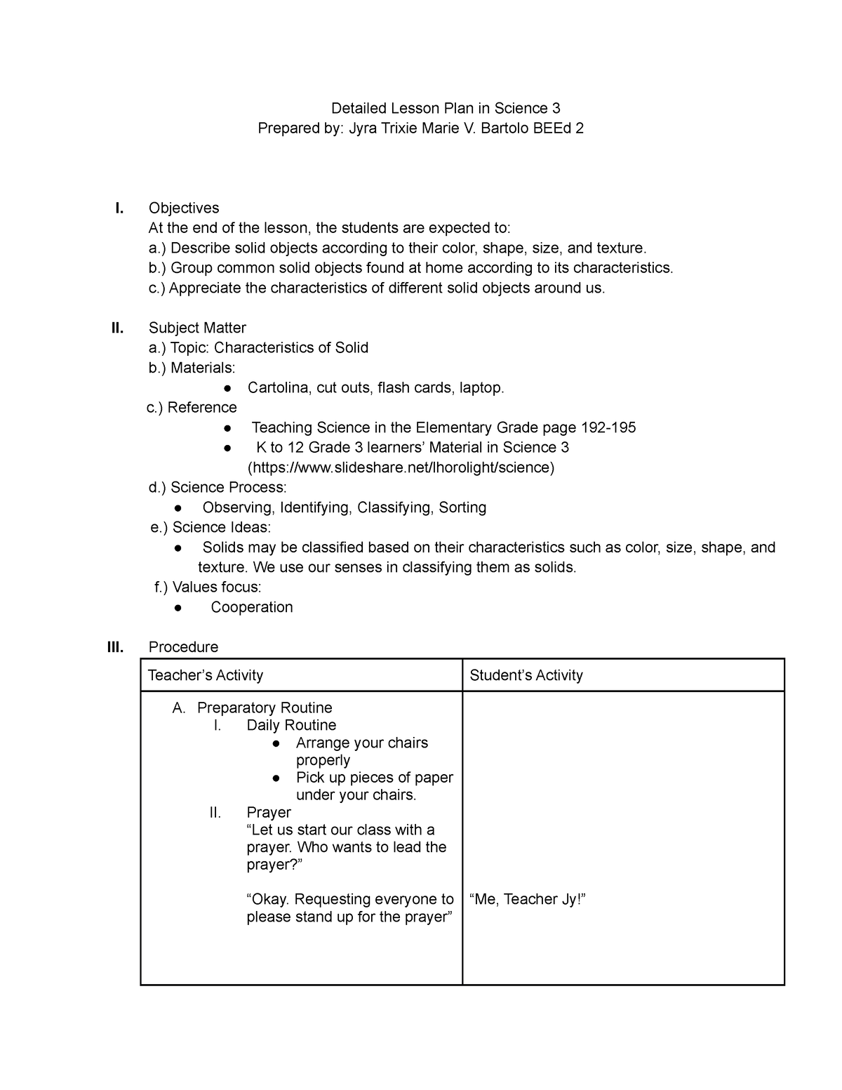 MAAM DY DLP final - Descriptive - Detailed Lesson Plan in Science 3 ...