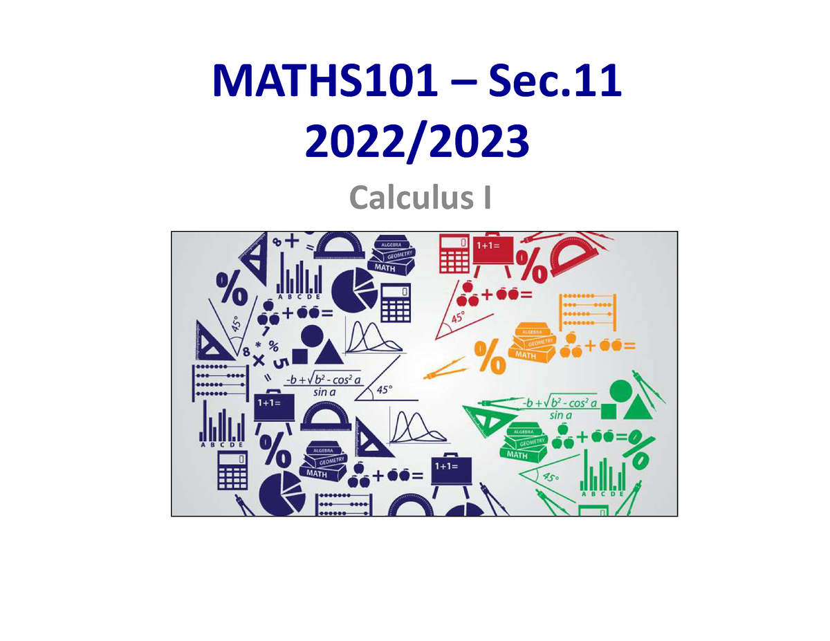 0 - Basics - MATHS101 – Sec. 2022/ Calculus I Course Information Time ...