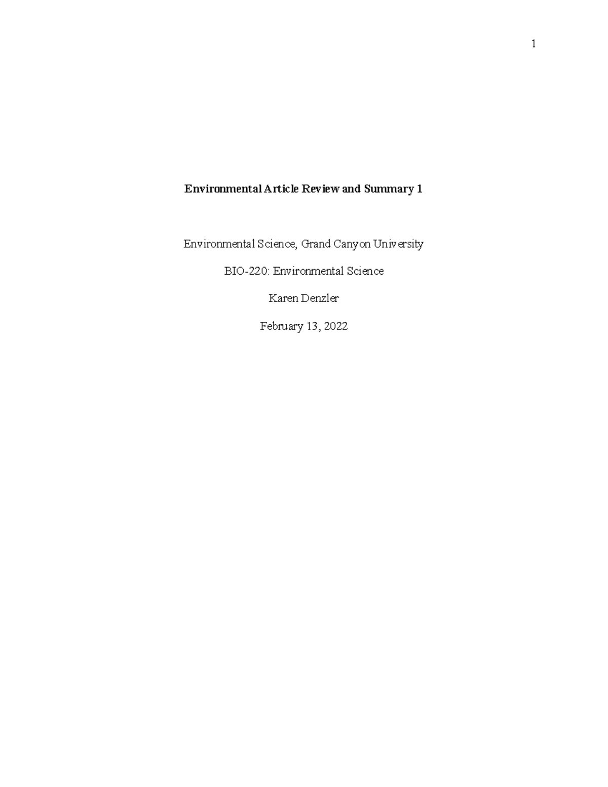 literature review in environmental