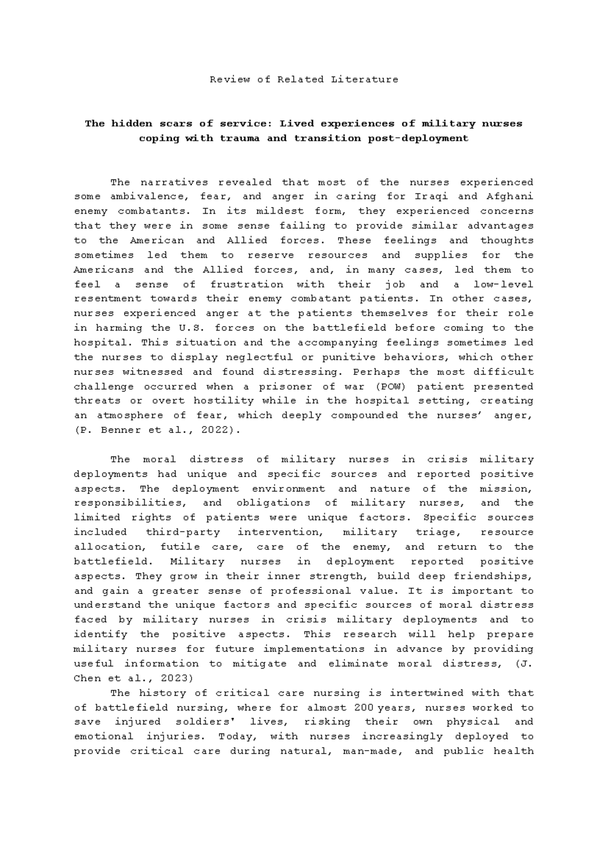 RRL - a sample of RRL of a study - Review of Related Literature The ...