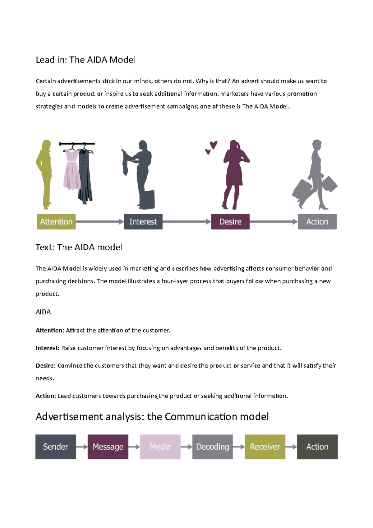 The AIDA model rjbgehbgerjnfjerngejt rjbgnerj - Lead in: The AIDA Model ...