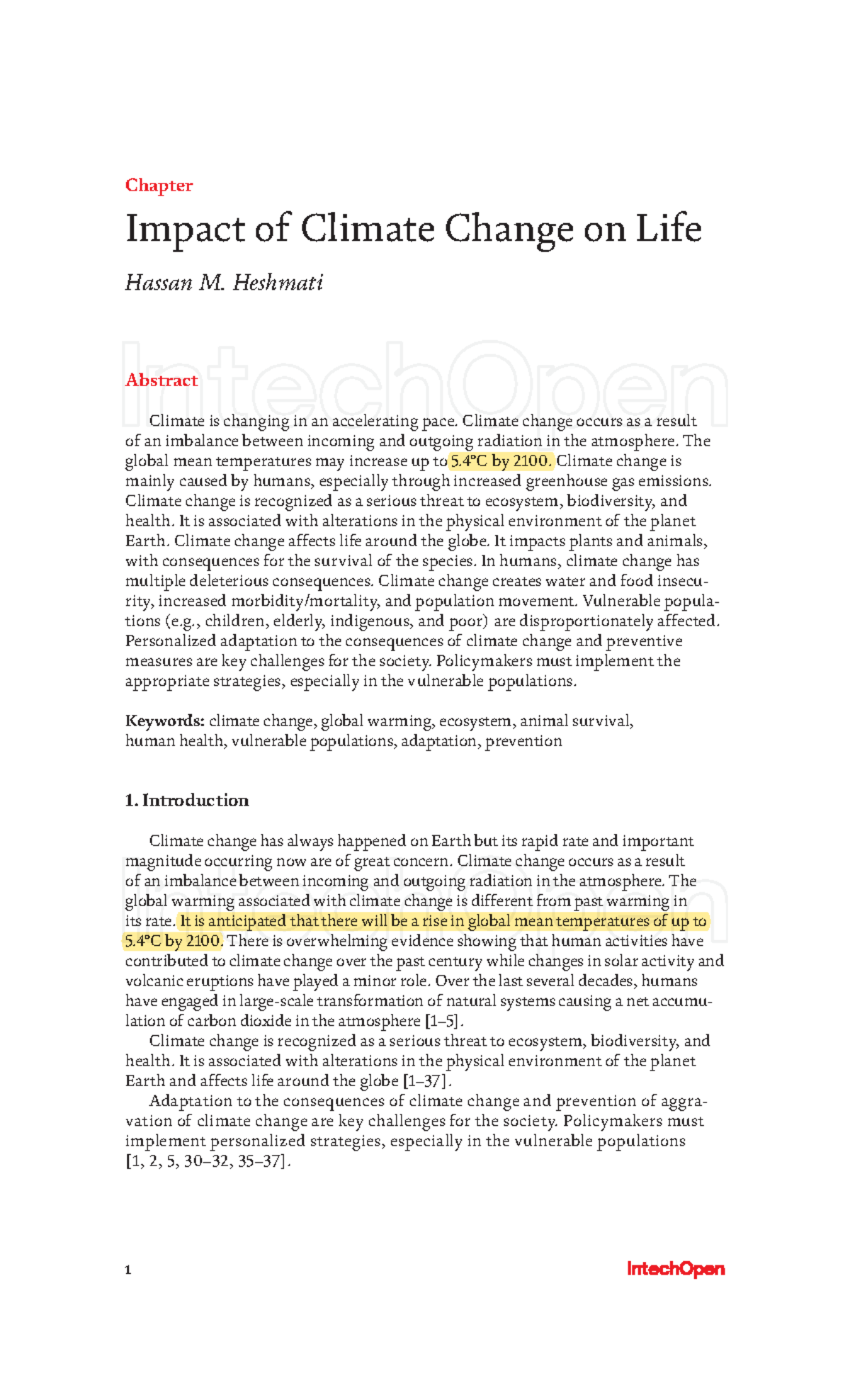 Climate change and its effects on humans - Chapter Impact of Climate ...