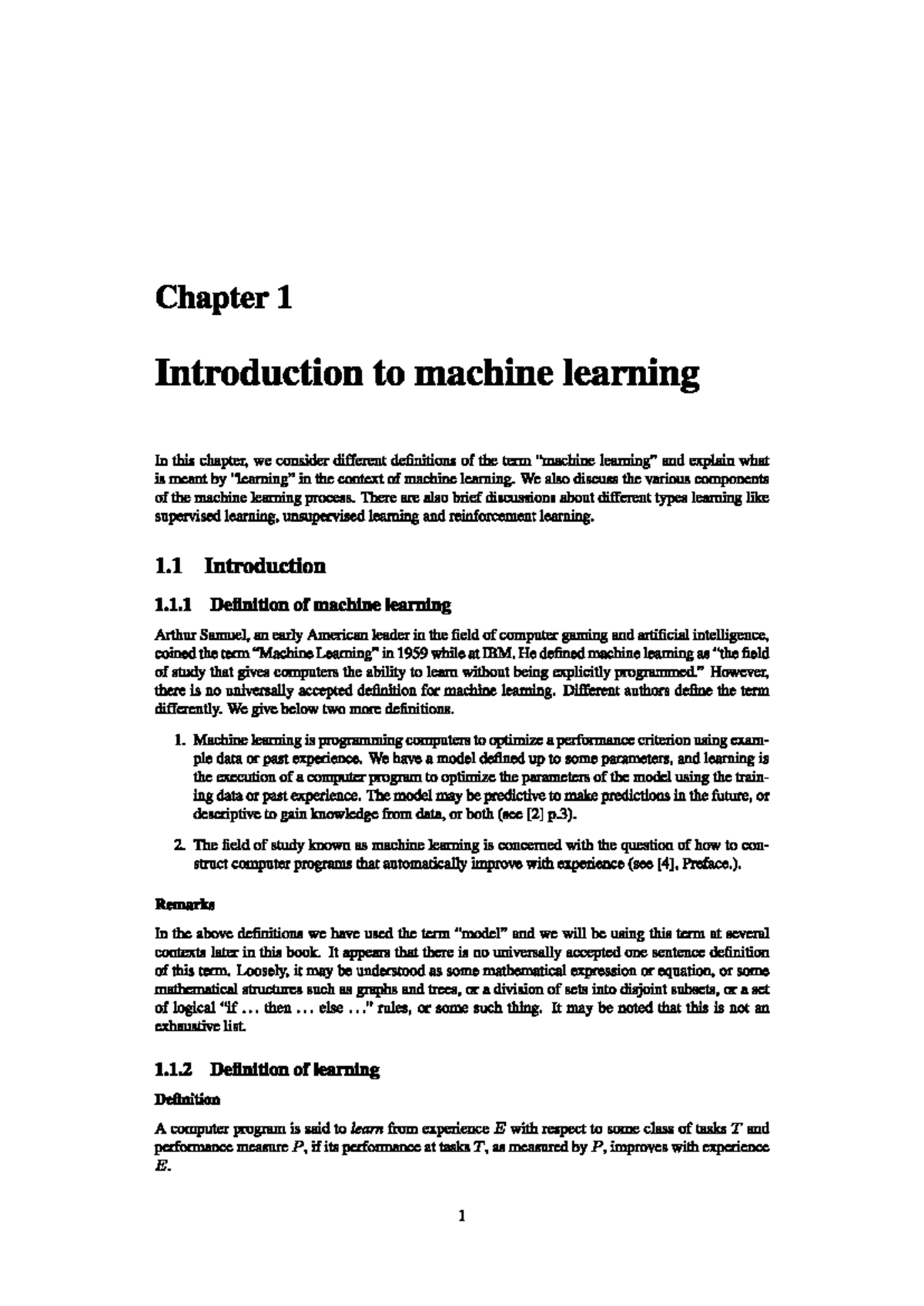 UNIT-I a. Machine Learning - Information Technolgy - Studocu