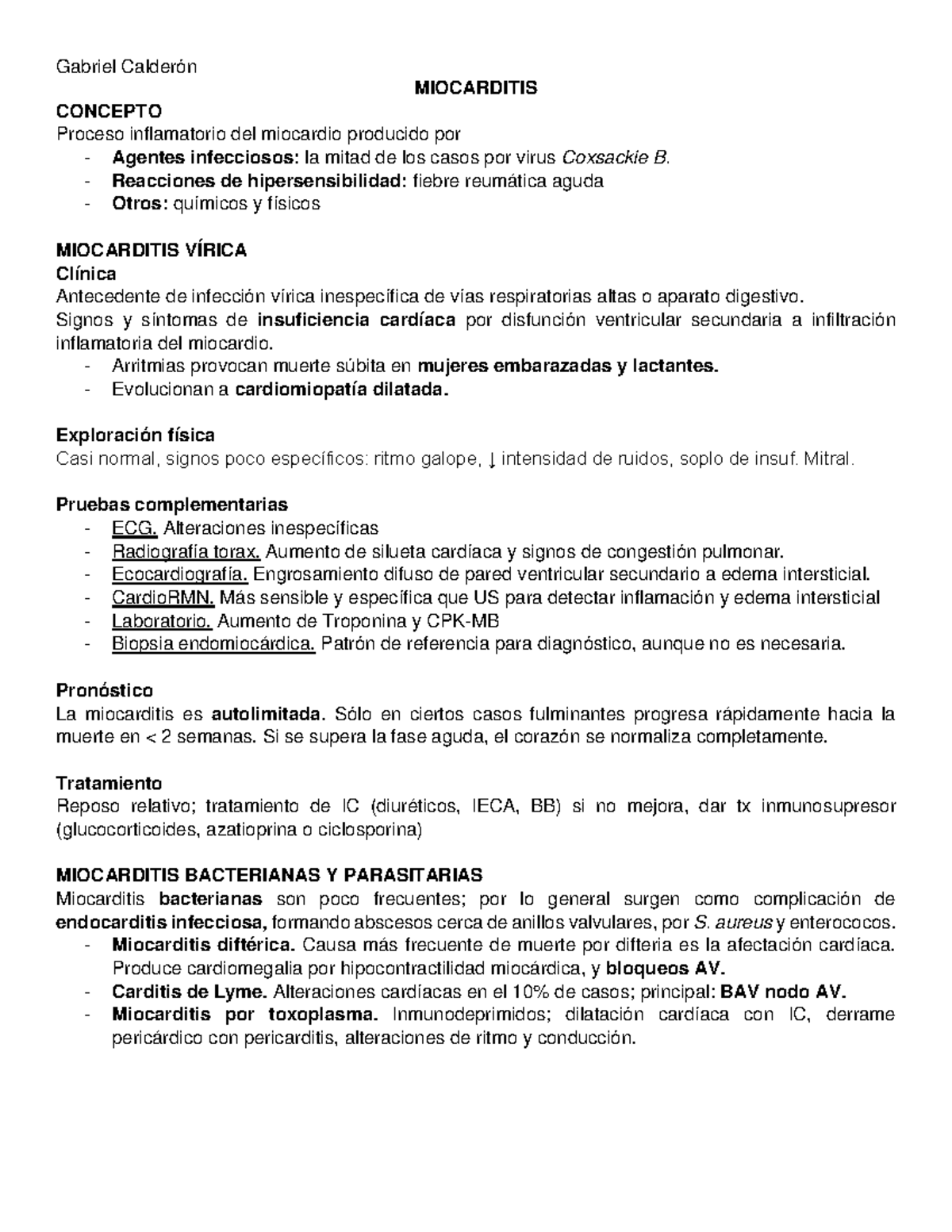 miocarditis fulminante tratamiento