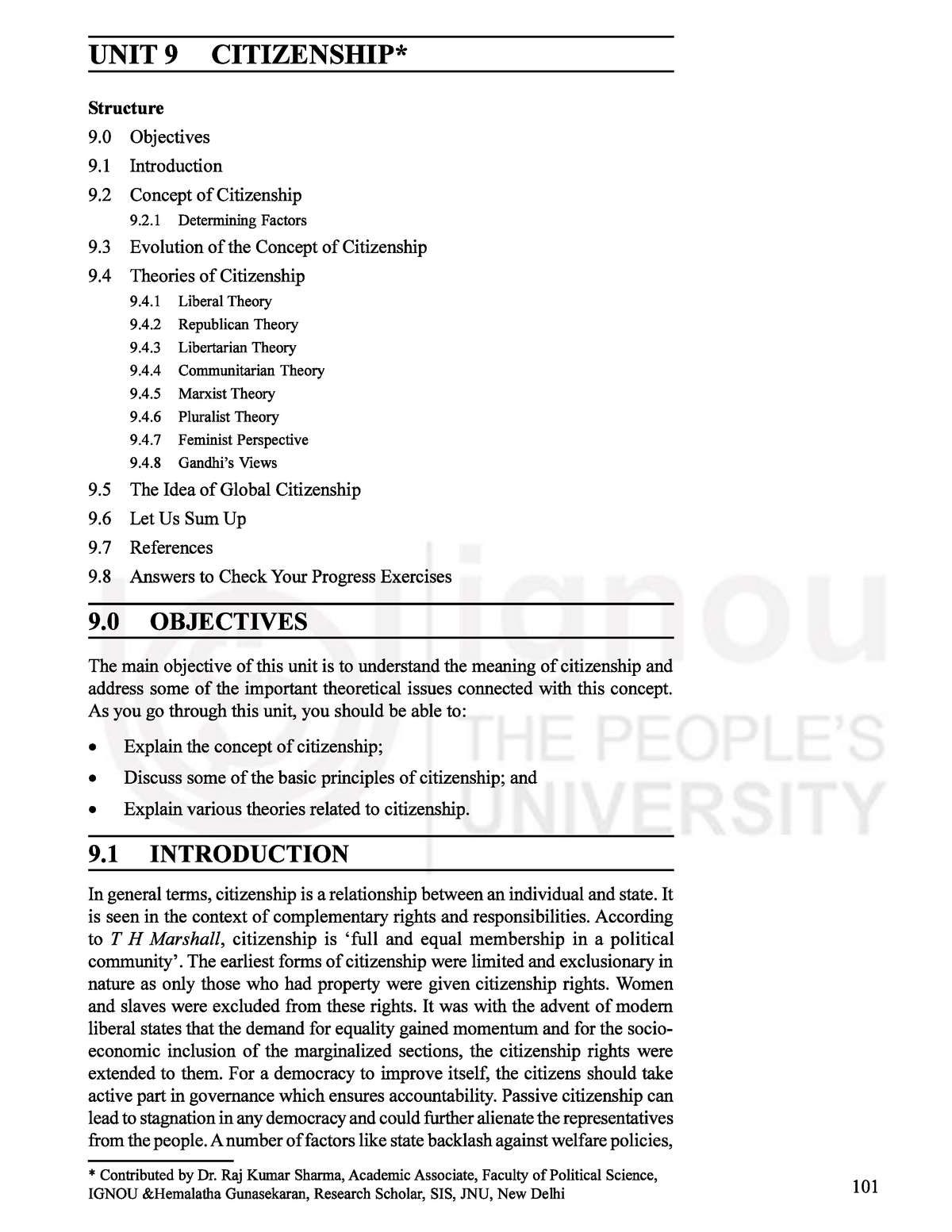 Unit-9 - Lecture Notes 1,3-7,10 - BA Honours Political Science - Studocu