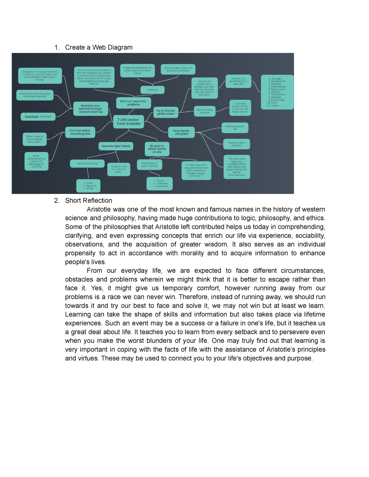 life-lesson-from-aristotle-create-a-web-diagram-short-reflection