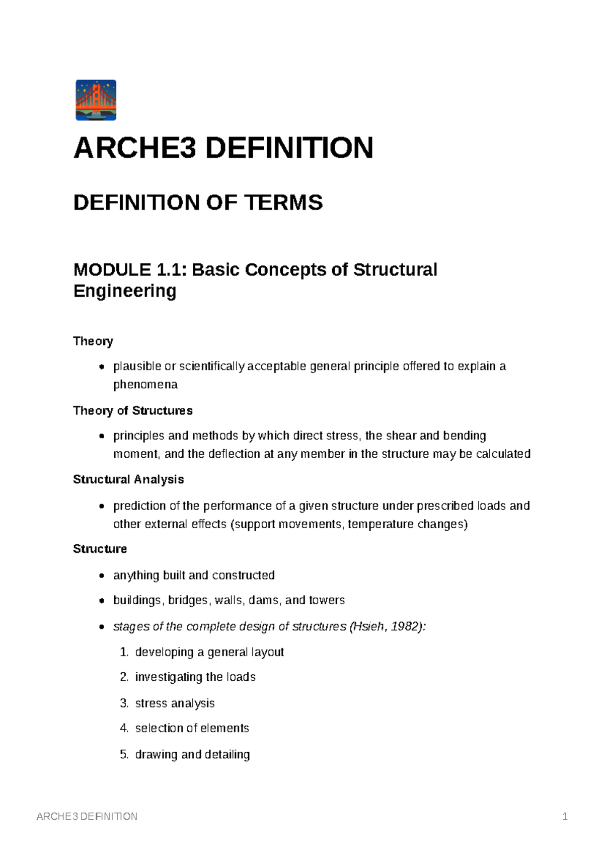 definition of terms for arche 3 (strength of materials) - 🌉 ARCHE3 ...