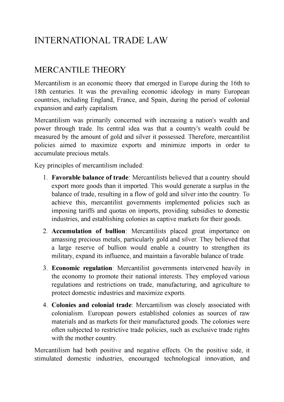 international trade law topics for research paper