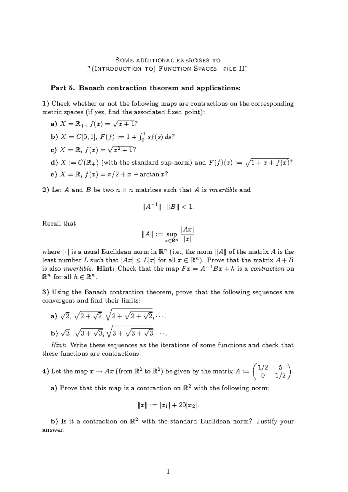 Mat3004 11 12 Additional Exercises 2 Studocu