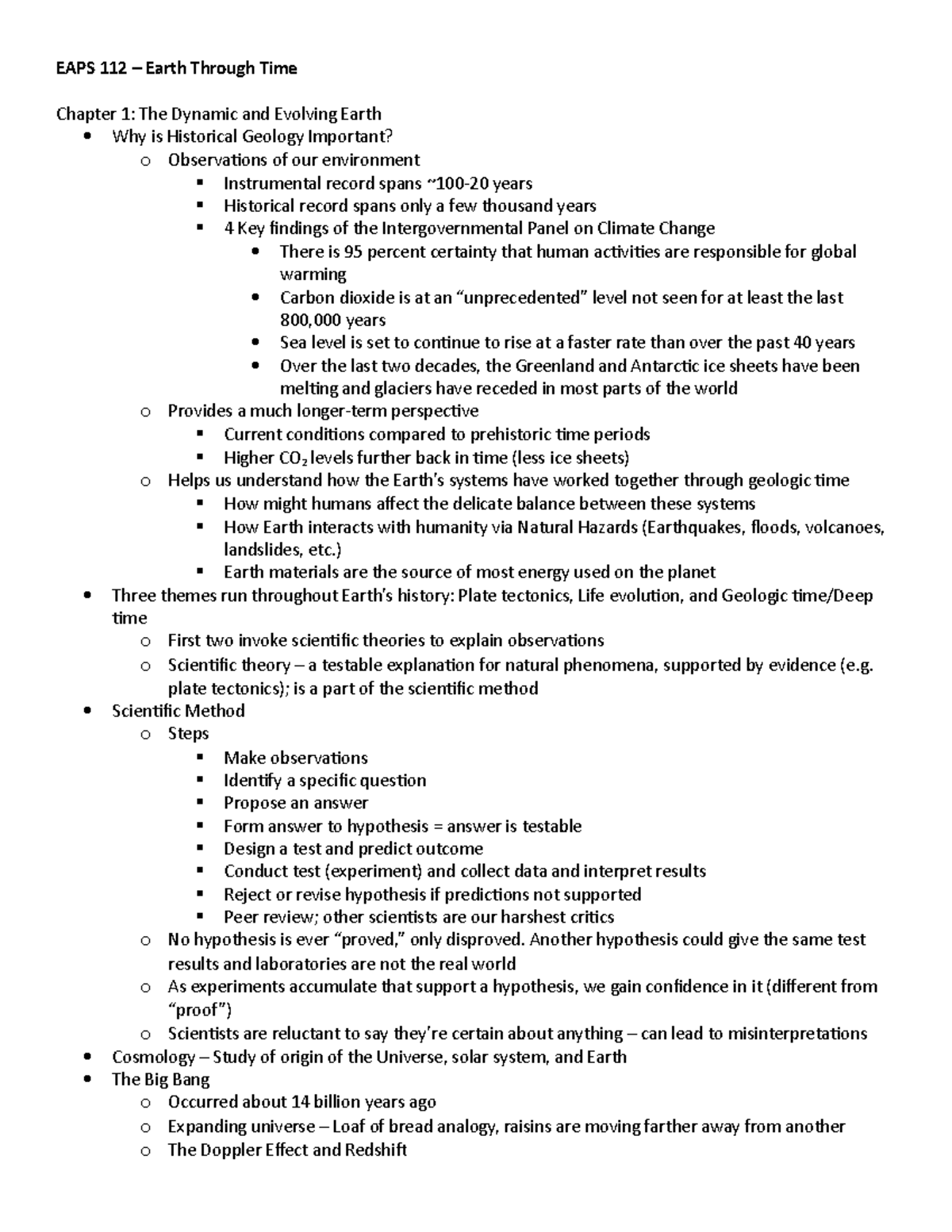 EAPS 112 Notes - Taken With Darryl Granger - EAPS 112 – Earth Through ...