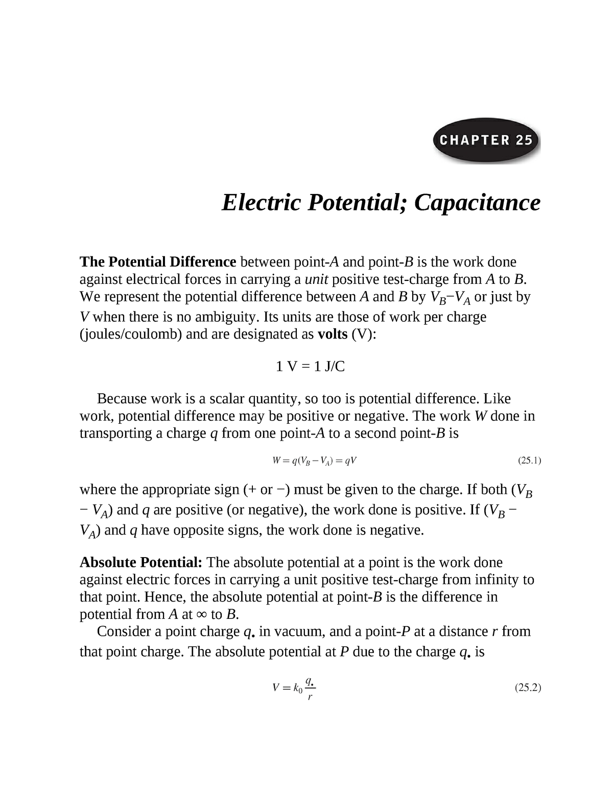 Electric Capacity Genphy1 Electric Potential Capacitance The