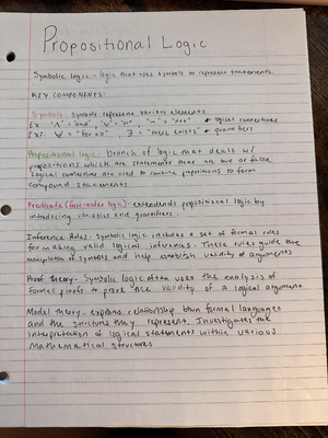 Propositional logic notes - Logical Equivalence If two logical ...