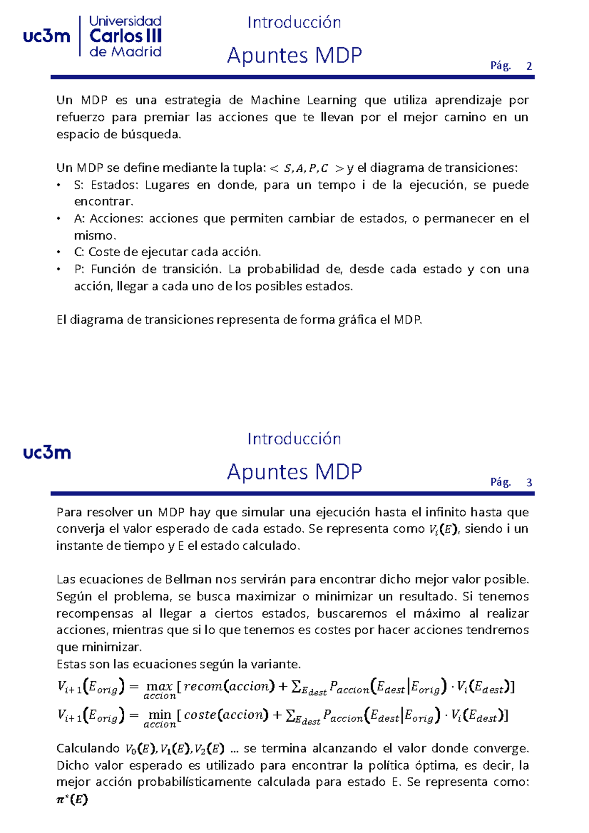 Pasos Ejercicios de Modelos Ocultos de Markov - Apuntes MDP ...
