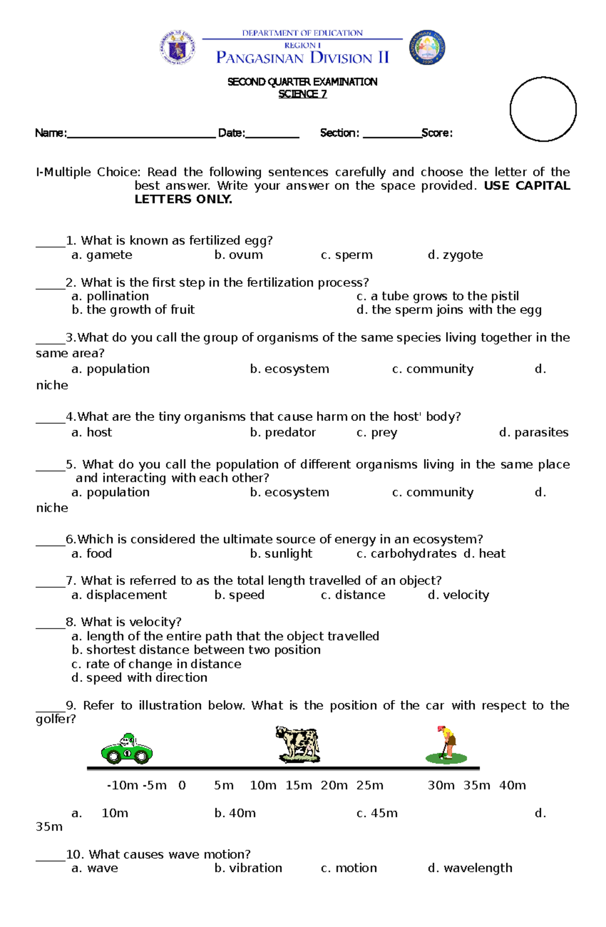 rbemnhs-science-7-exam-second-quarter-second-quarter-examination