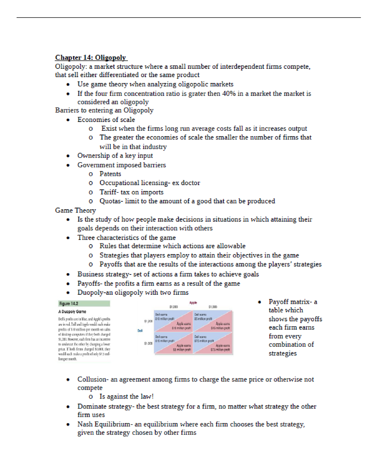 Chapter 14 - Oligopoly - Please Share This Document If You Think It Can ...