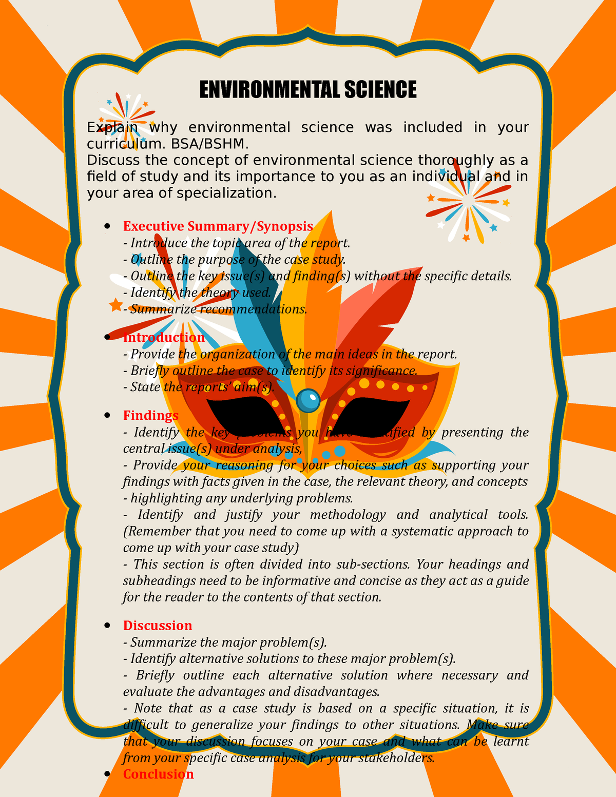 Environmental Science Case Study - ENVIRONMENTAL SCIENCE Explain Why ...