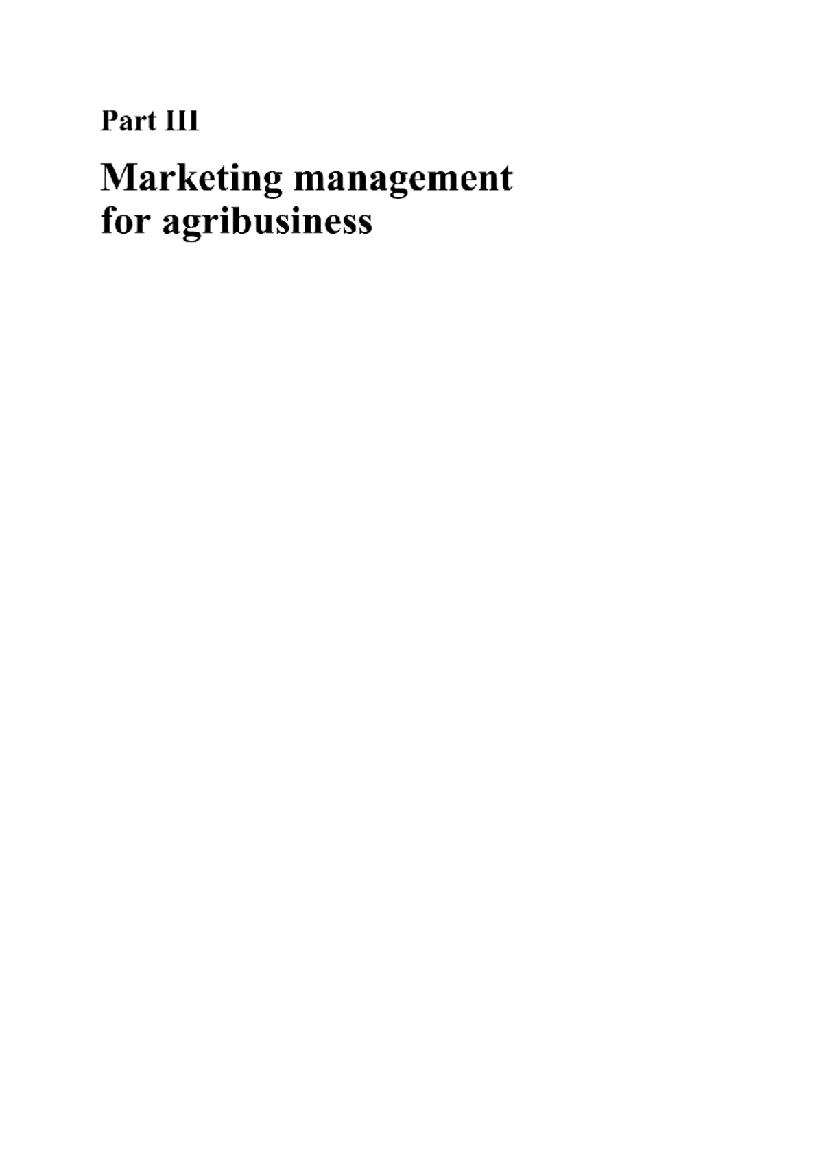 Agribusiness management (part 6) Business Economics Studocu