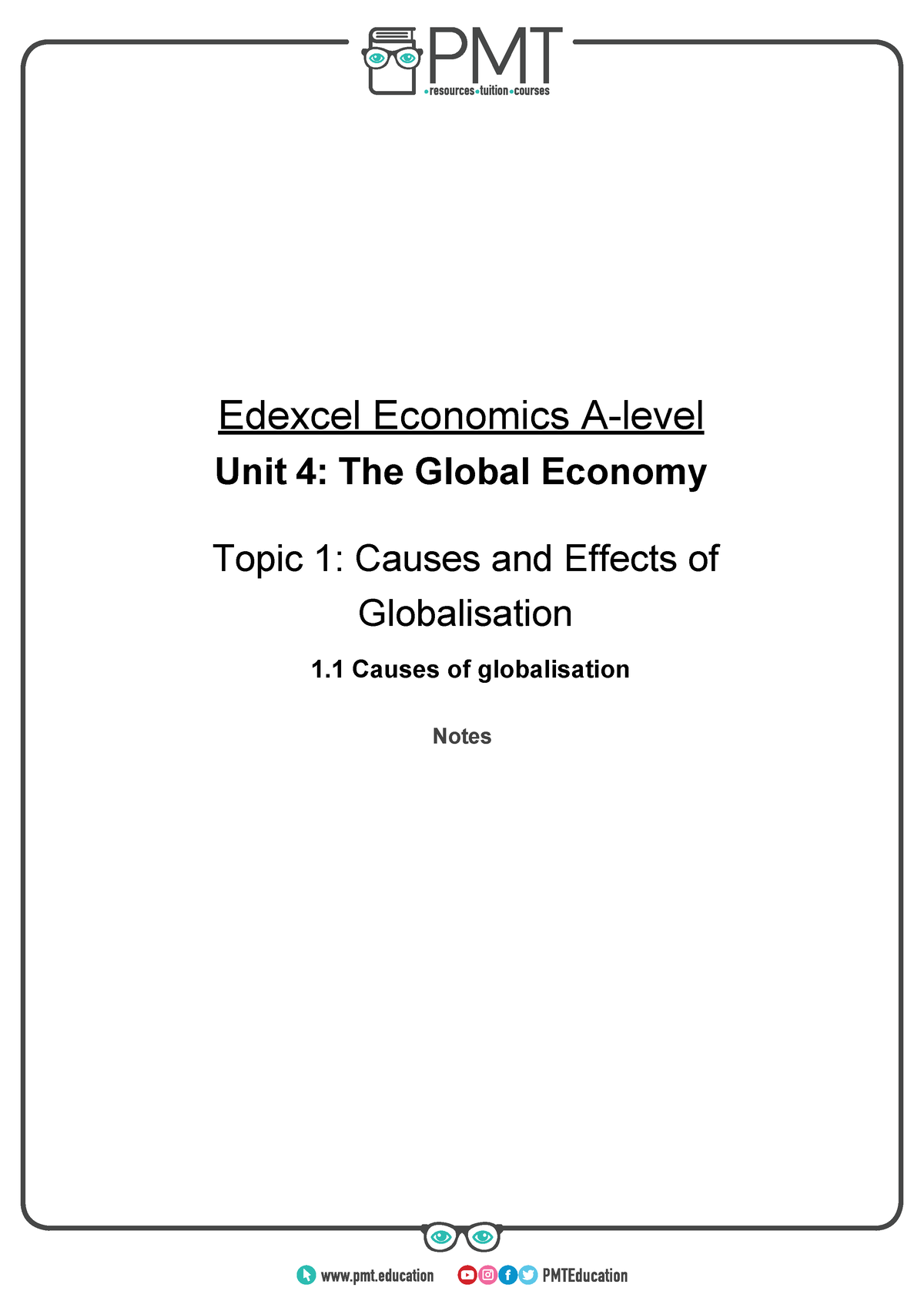 causes of globalisation case study