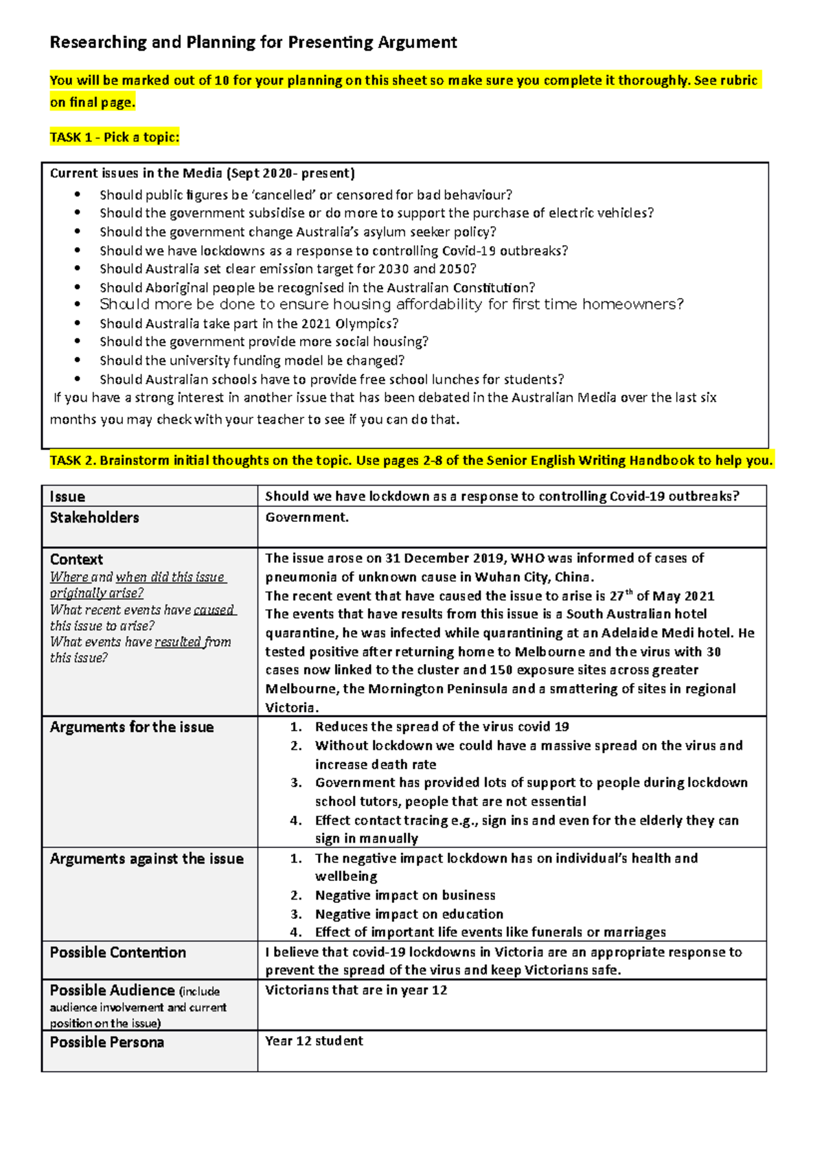 2021 Presentation SAC Planning sheet 0005 StuDocu