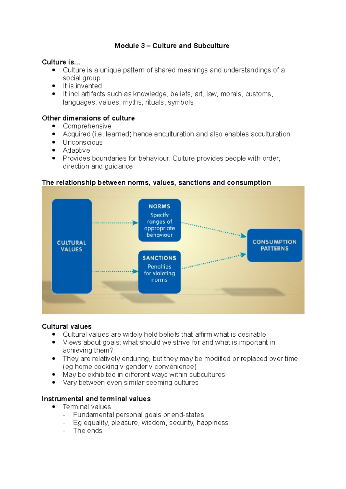 Quiz 2 notes - Module 3 – Culture and Subculture Culture is... Culture ...