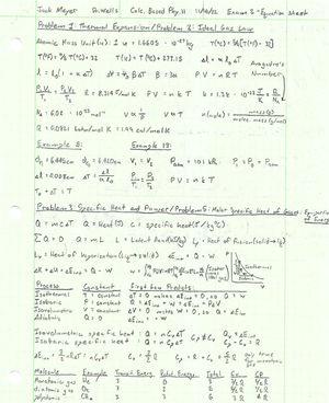 PHY 113 - Exam 1 Equations Sheet - PHY 113 - Studocu