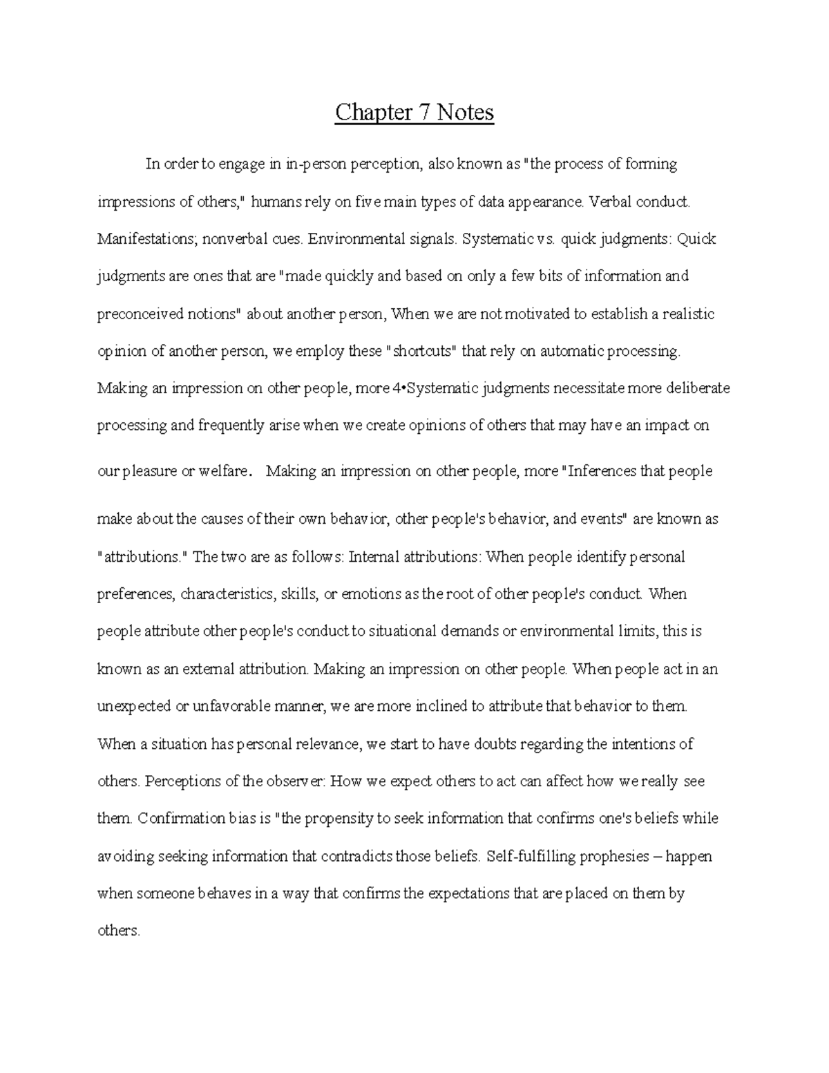 Chapter 7 Notes - Chapter 7 Notes In order to engage in in-person ...