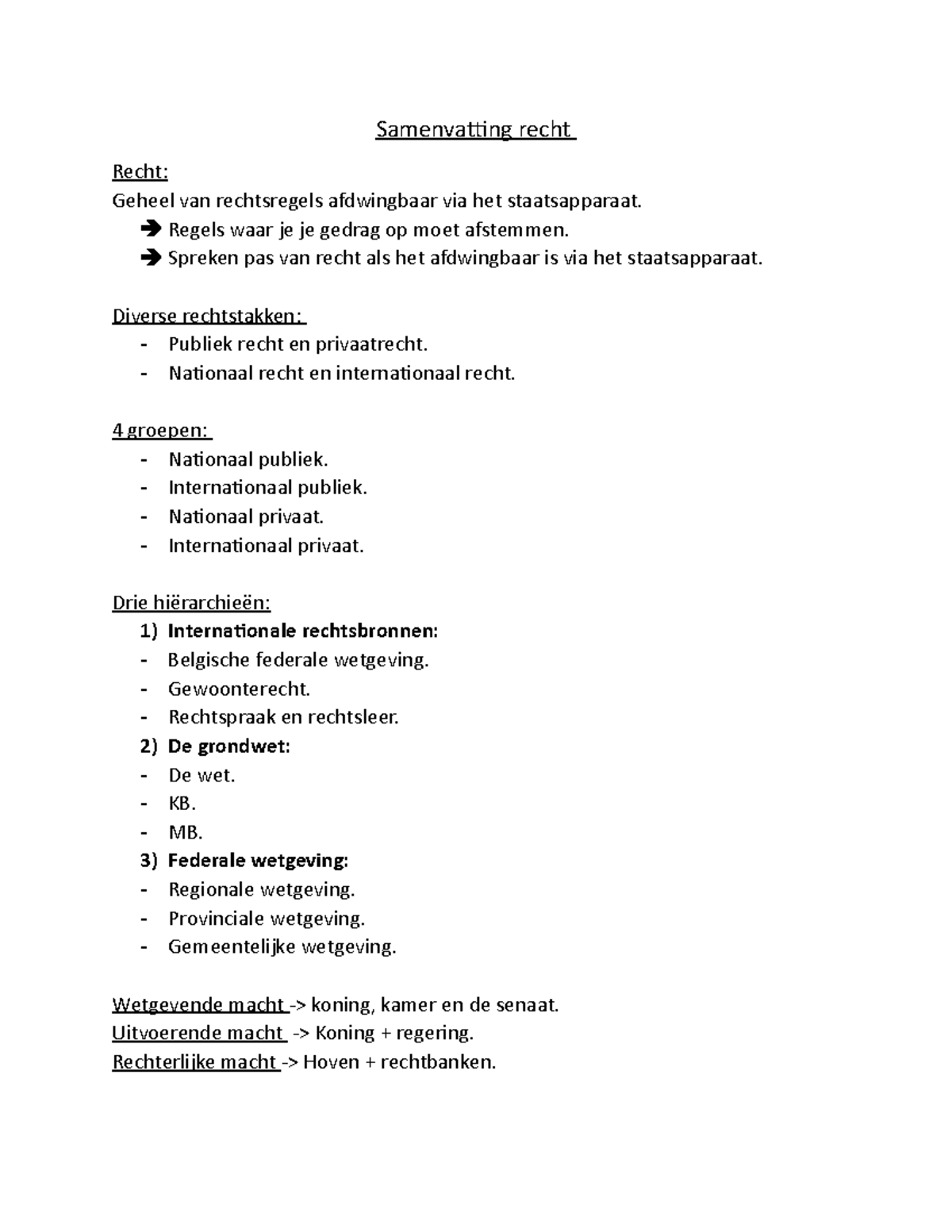 Rechten En Plichten Samenvatting - Samenvatting Recht Recht: Geheel Van ...