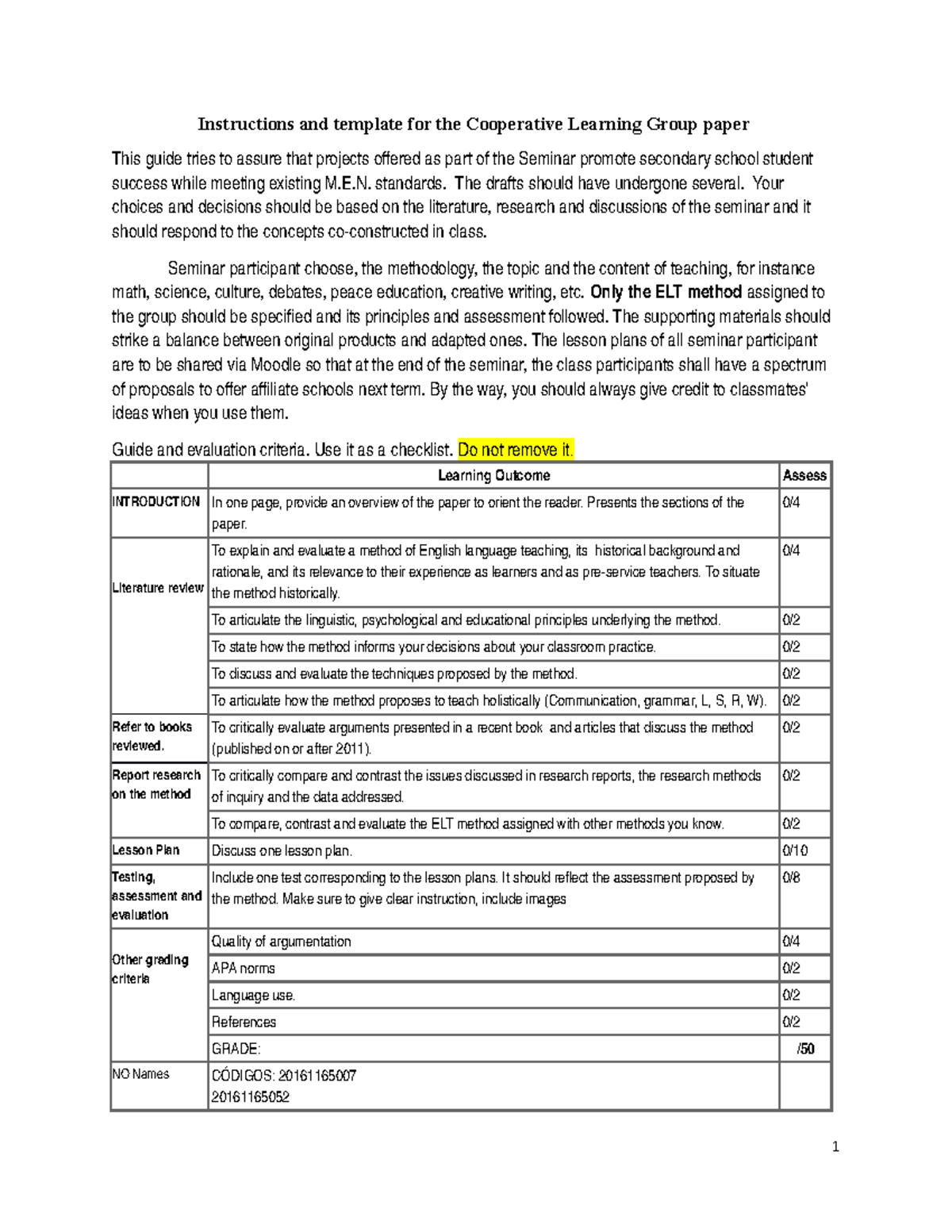 (Group Paper template) - Instructions and template for the Cooperative ...