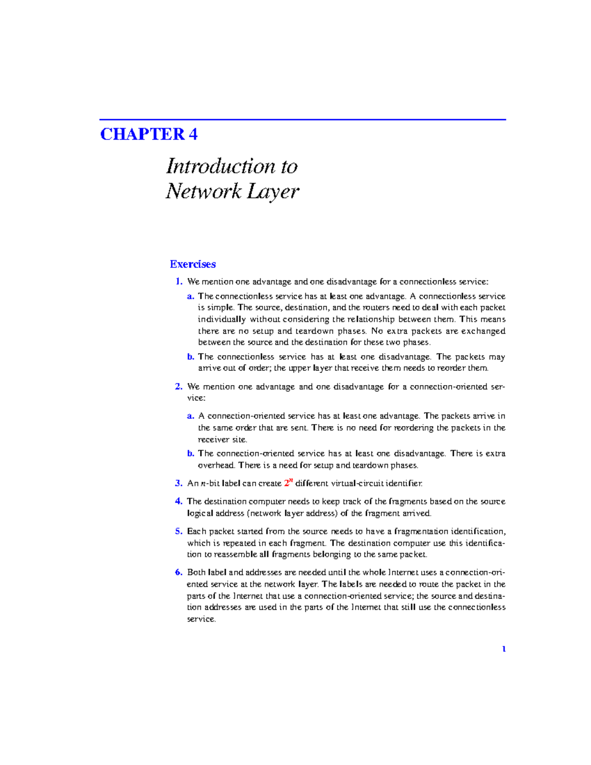 Chapter 04 - Tutorial Solutions - 1 CHAPTER 4 Introduction To Network ...