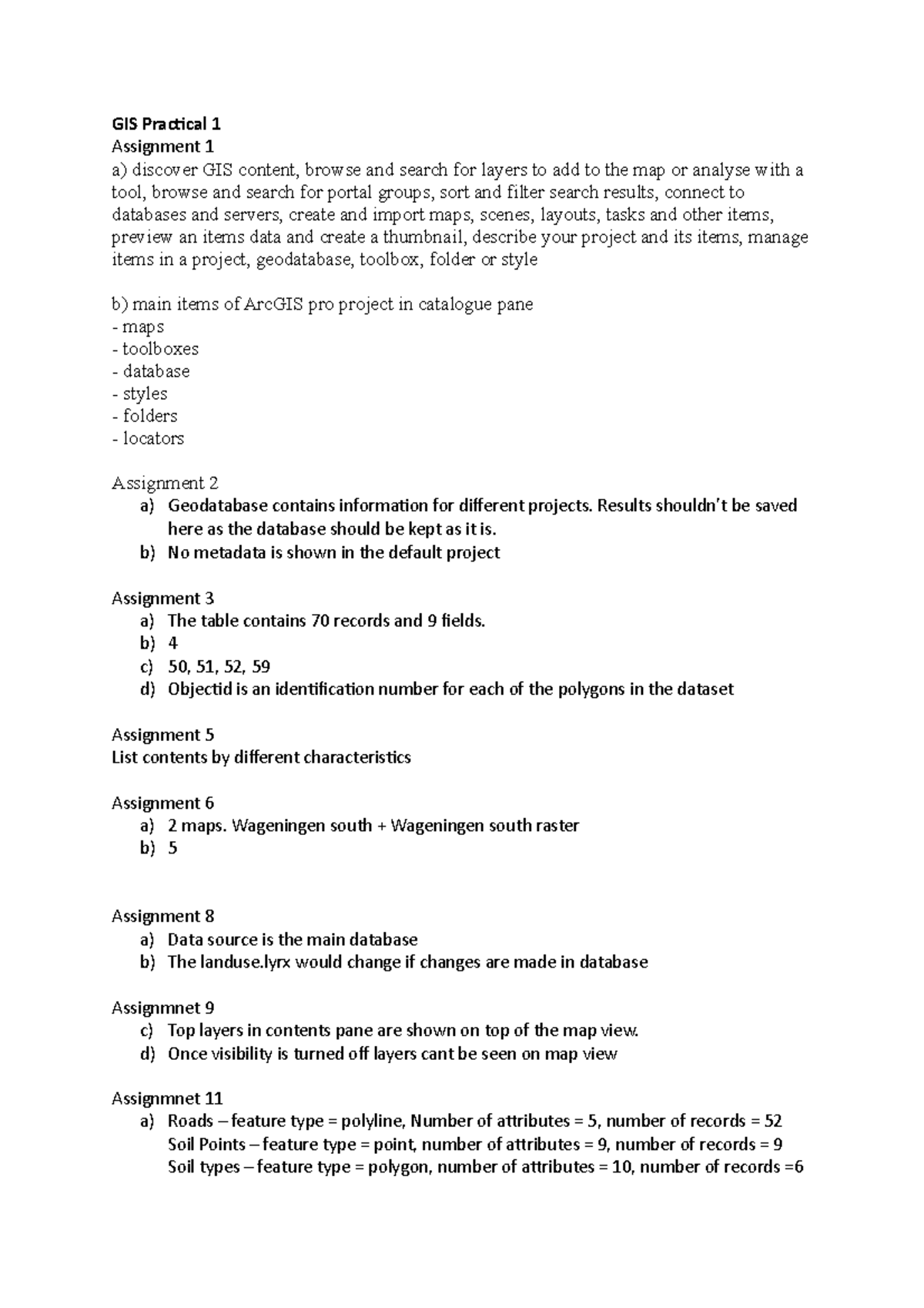 GIS Practical - notes and answers for practical - GIS Practical 1 ...