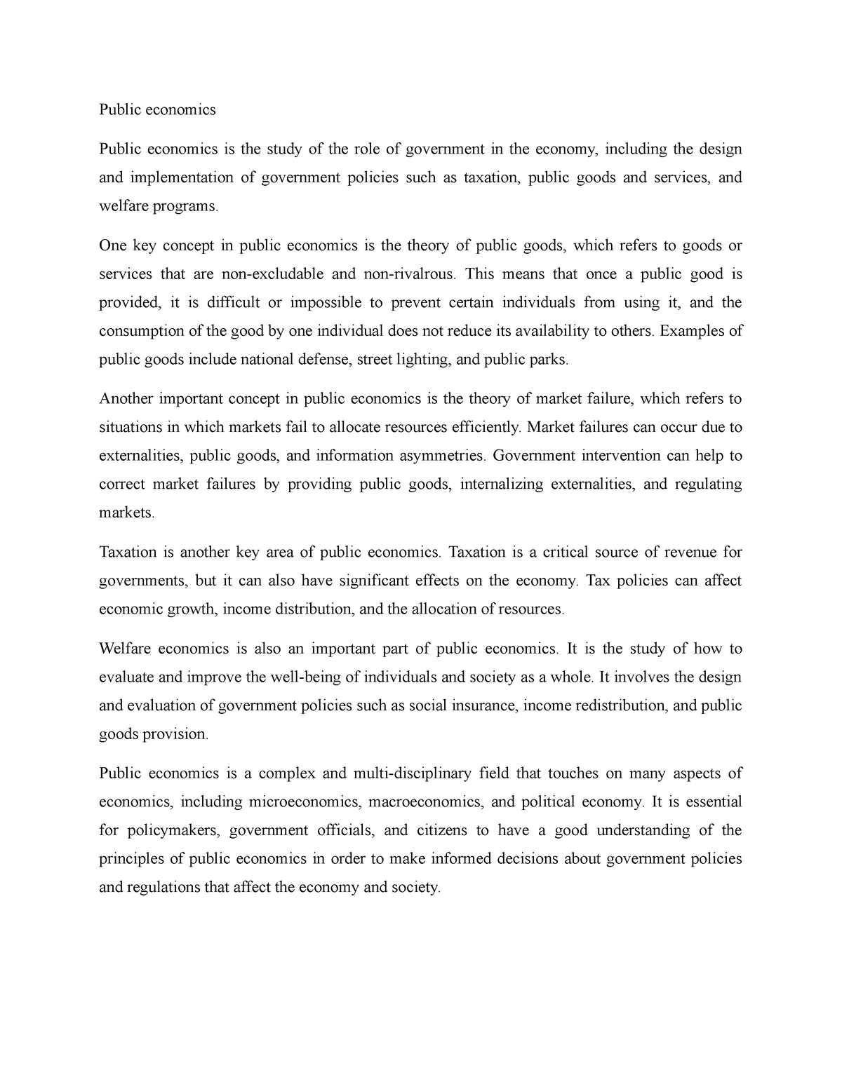 thesis public economics