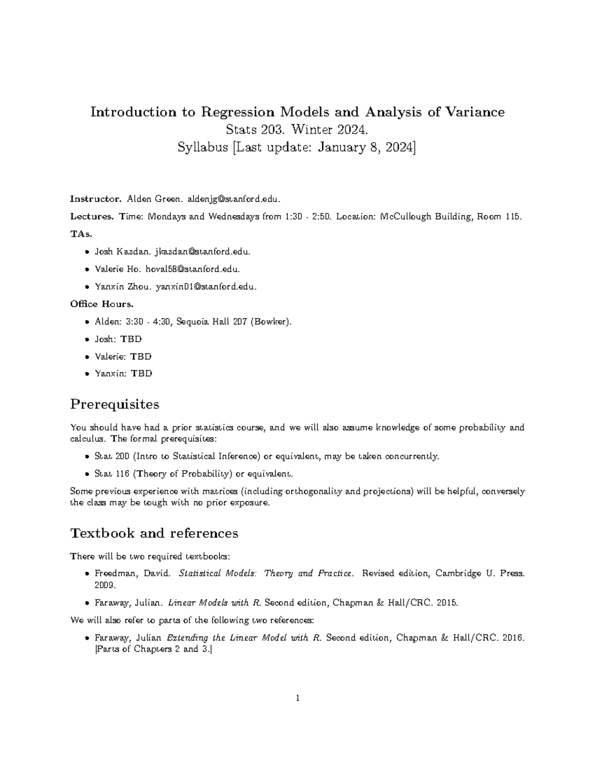 Syllabus-3 - good notes - Introduction to Regression Models and ...