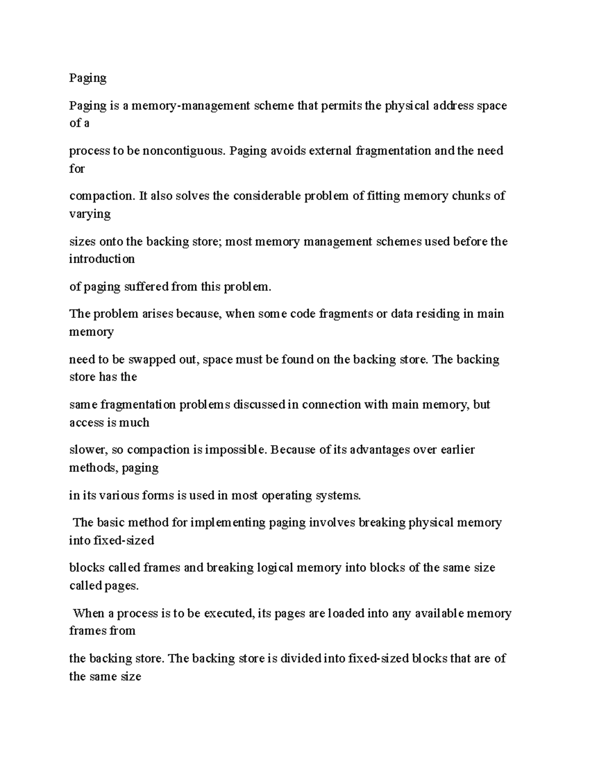 Paging - niil - Paging Paging is a memory-management scheme that ...