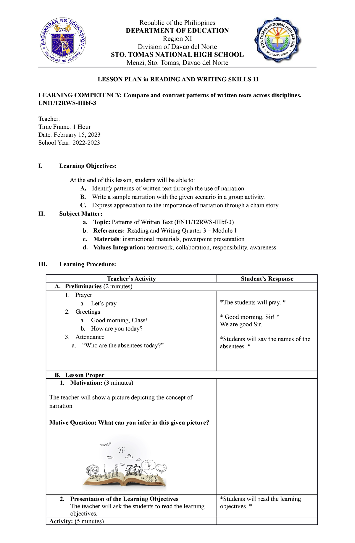 Reading And Writing Lp - Patterns Of Written Text - Republic Of The 