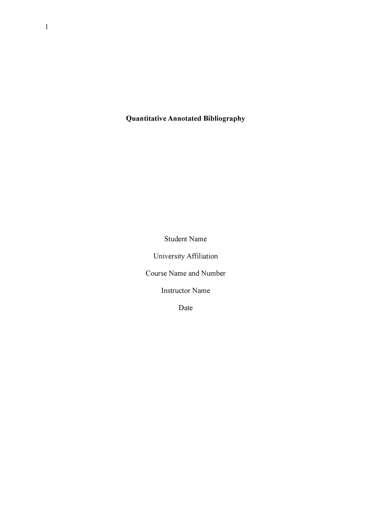 bibliography quantitative research