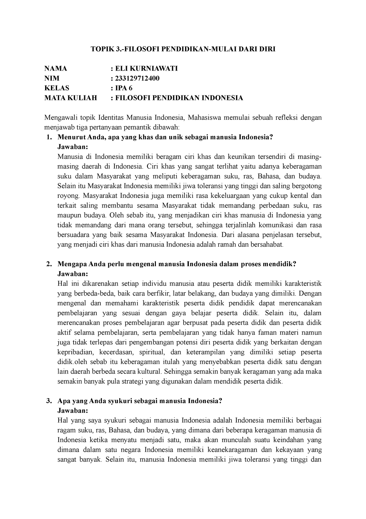 Topik 3.- Mulai DARI DIRI - TOPIK 3.-FILOSOFI PENDIDIKAN-MULAI DARI ...